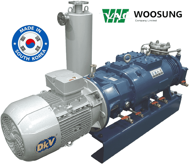 Bơm chân không khô trục vít Woosung MDP300S, Woosung dry screw vacuum pumps MDP300S