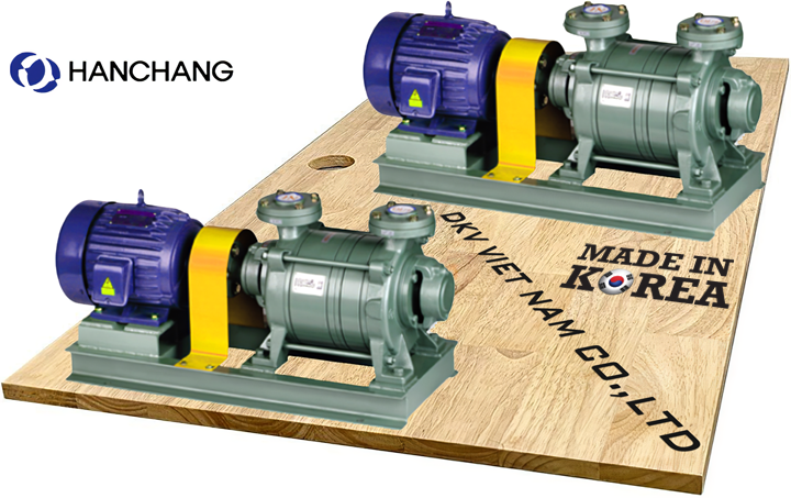 Bơm chân không vòng nước Hanchang HWVP-2-045, Hanchang liquid ring vacuum pump HWVP-2-045
