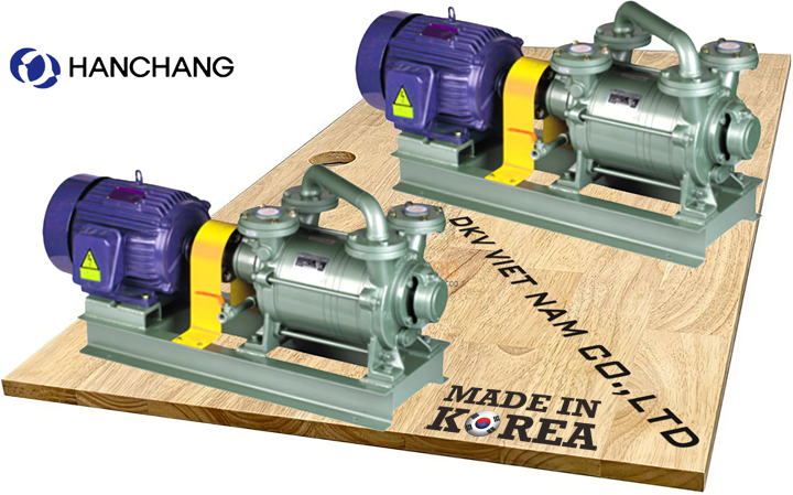 Bơm chân không vòng nước Hanchang HWVP-2-250, Hanchang liquid ring vacuum pump HWVP-2-250
