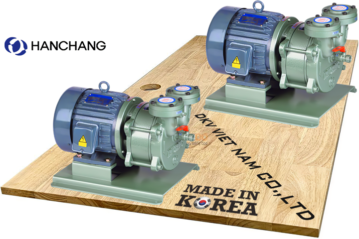 Bơm chân không vòng nước Hanchang HWVP-D-170, Hanchang liquid ring vacuum pump HWVP-D-170