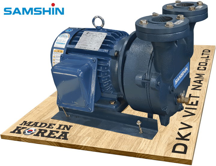 Bơm chân không vòng nước Samshin SWM-5(4P), Samshin liquid ring vacuum pump SWM-5(4P)